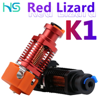 Haldis 3D Red Lizard k1 V6 Hotend, Assembled Plated Copper Hot end for Voron 2.4 Prusa I3  MK3 Titan DDB V2 Extruder 3D Printer