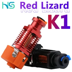 Haldis 3D Red Lizard k1 V6 Hotend, Assembled Plated Copper Hot end for Voron 2.4 Prusa I3  MK3 Titan DDB V2 Extruder 3D Printer