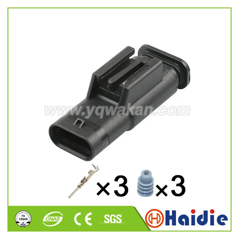 

2sets 3pin auto male of 0-2208317-1 2208316-1 electric wiring harness plug waterproof connector