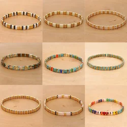 2021 New Bohemian Miyuki Bracelet For Women Trendy INS Tila Janpan Glass Beaded Bracelets BOHO Summer Beach Jewelry Pulseras