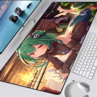 Uruha Rushia Hololive Large Gaming Mouse Pad Computer Office Mousepad PC Gamer Mouse Mat Laptop Mausepad Keyboard Mat Desk Pad