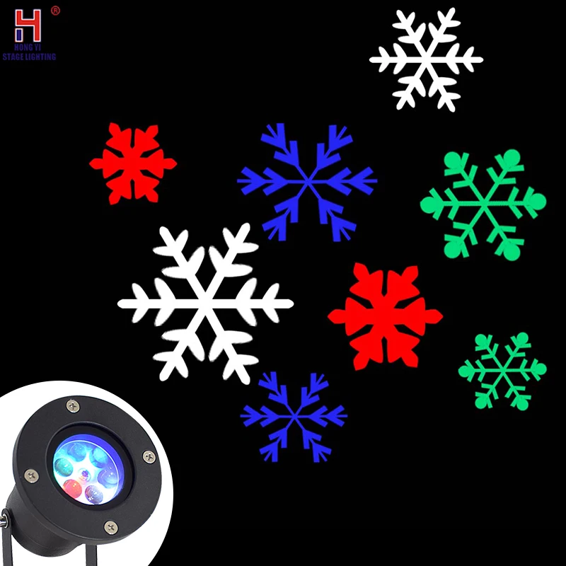 

Christmas Snowflake Laser Light Projector Lamps Led Stage Light Garden Outdoor Lighting For New Year Party Decoration