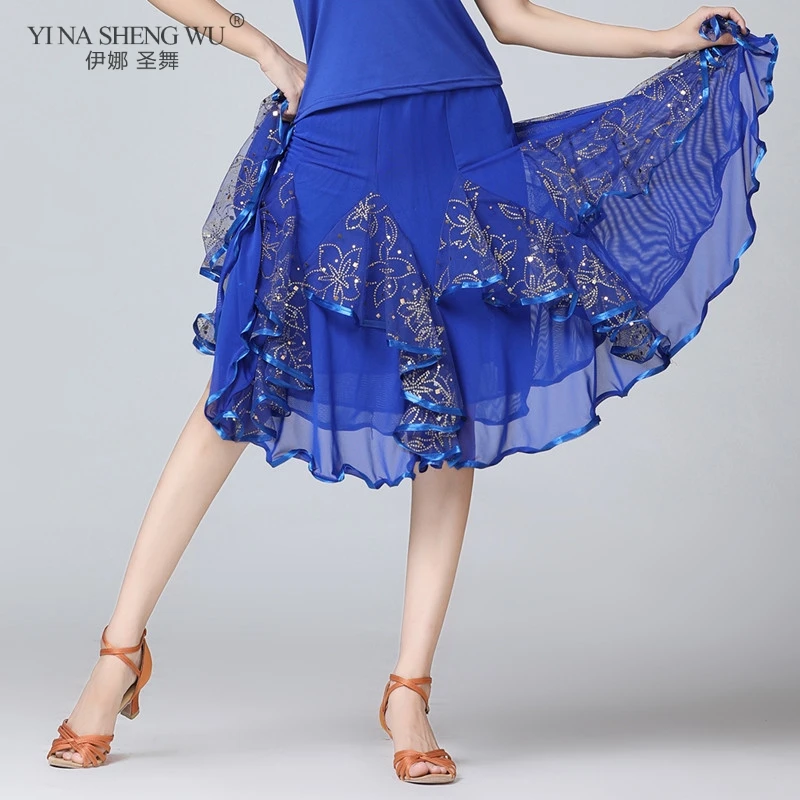 Múa Bụng Trang Phục Ngắn 360 Độ Váy Balo Nữ Waltz Hiện Đại Tiêu Chuẩn Tango Dancewear Trang Phục Biểu Diễn Vũ Đạo Váy