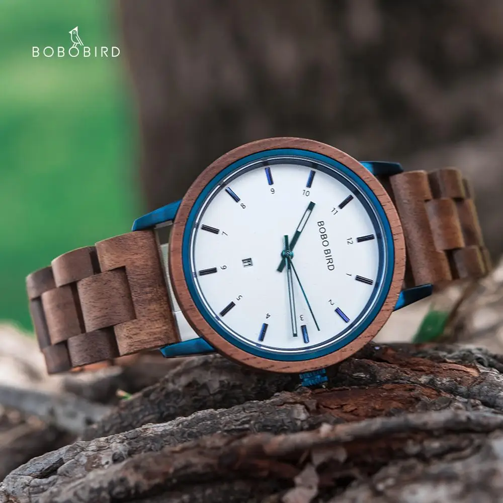 BOBO BIRD Wood Quartz Watch Men Women Wristwatches uhren herren zegarek meski Customize Private Label Waterproof Dropshipping