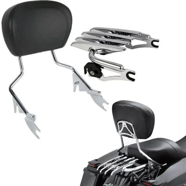 Oparcie motocykla Sissy Bar bagażnik zestaw dokujący do Harley Touring Road King Road Glide Electra Glide 2009-2024