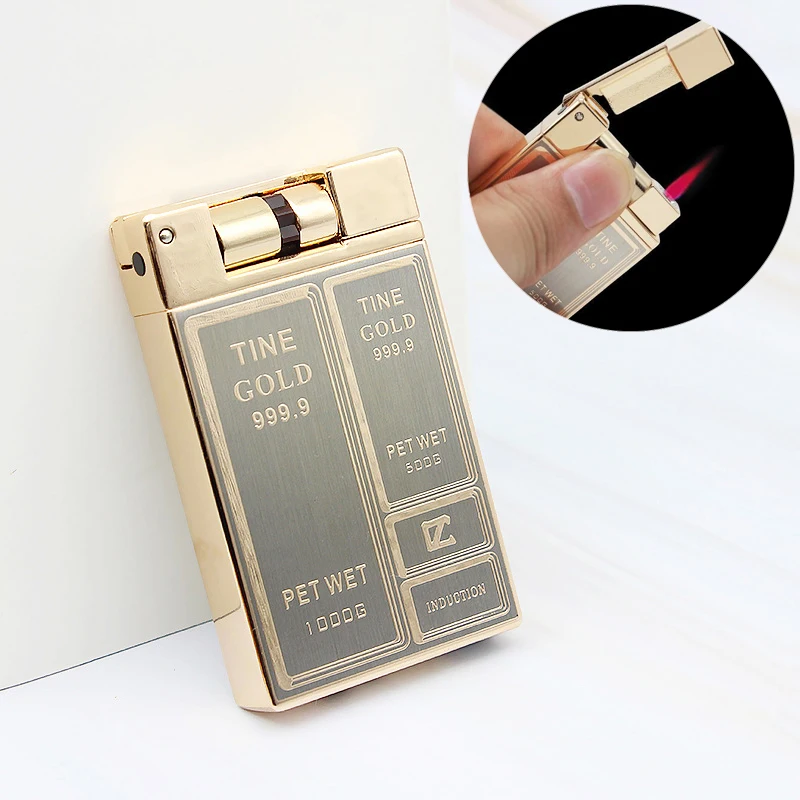 Creative Windproof Jet Torch Lighter Triple Cool Vintage Luxury Refillable Gas Butane Cigarette Cigar Encendedor Gadgets For Men