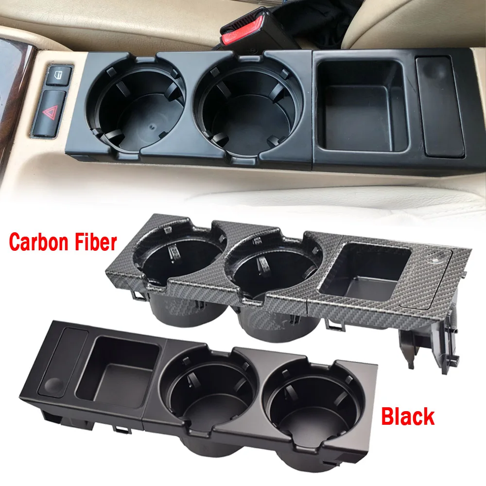 New Double Hole Car styling Front Center Console Storage Box Coin + Cup Holder For BMW E46 Series 1999-2006 51168217953