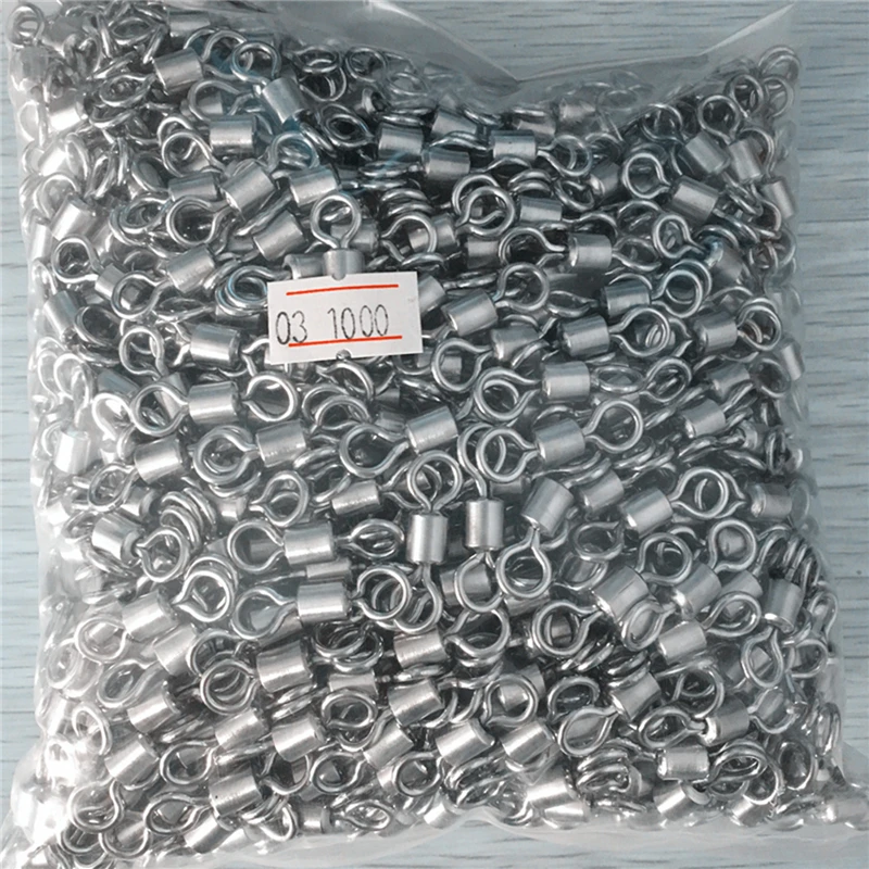 Conector giratorio plateado para señuelos de pesca de cobre fino - imagen 3