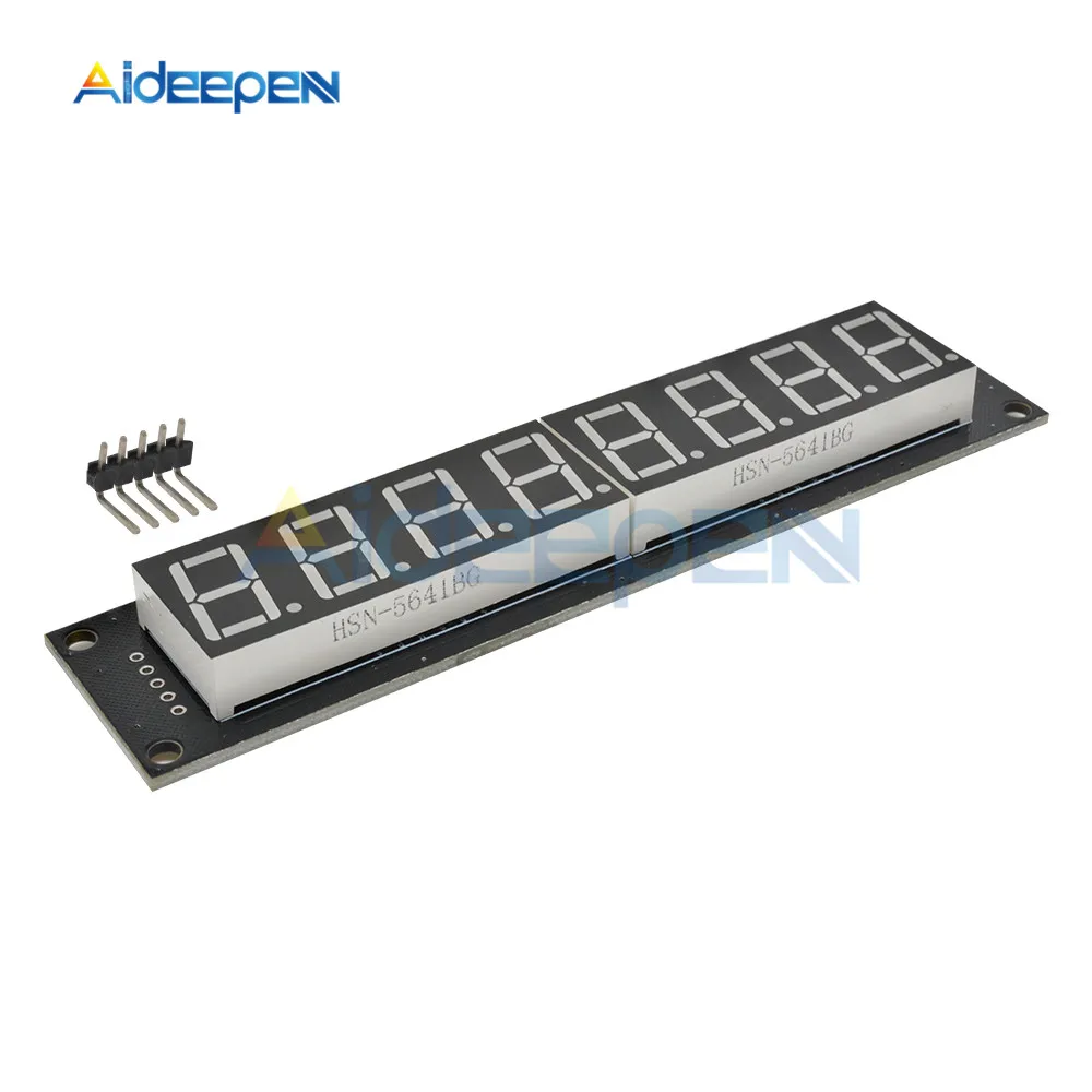 74HC595 Modul 8-stelliges LED 0,56" Anzeigerohr (dezimal) 7-Segment 74HC595 Digitales LED-Röhrenmodul Rot Blau Gelb Grün Weiß – Detail 8