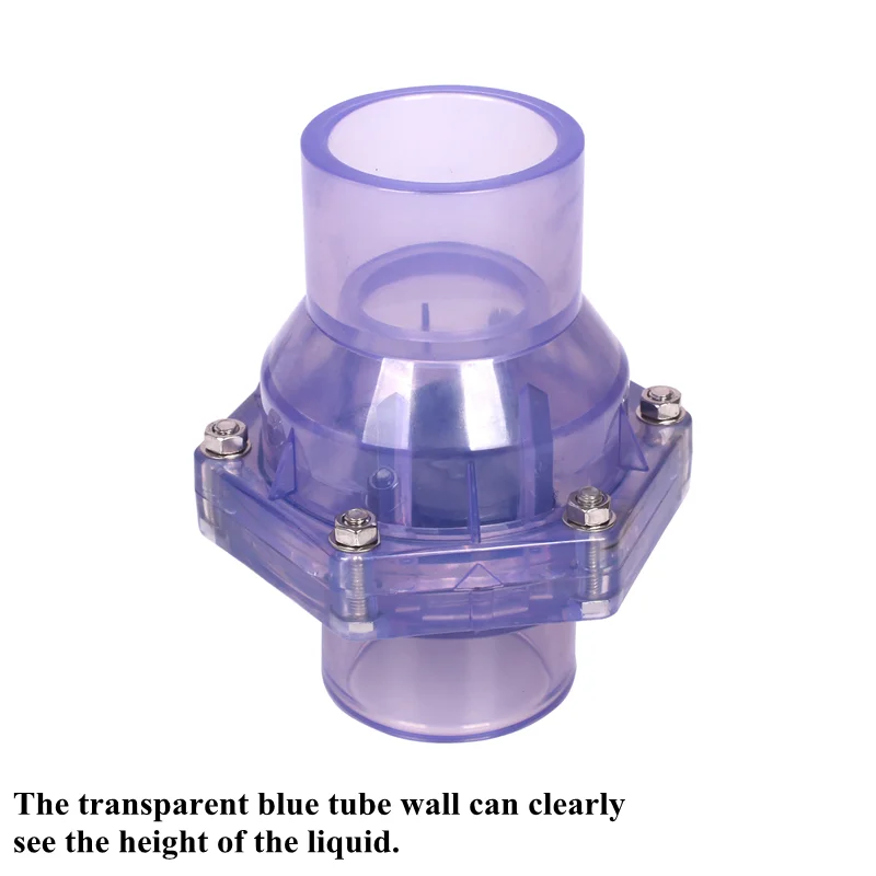 ID 25/32/40mm wysokiej jakości przezroczyste zawór zwrotny UPVC kanalizacji dezodoryzacji nie-zawór zwrotny przemysłowe fajka wodna złącza