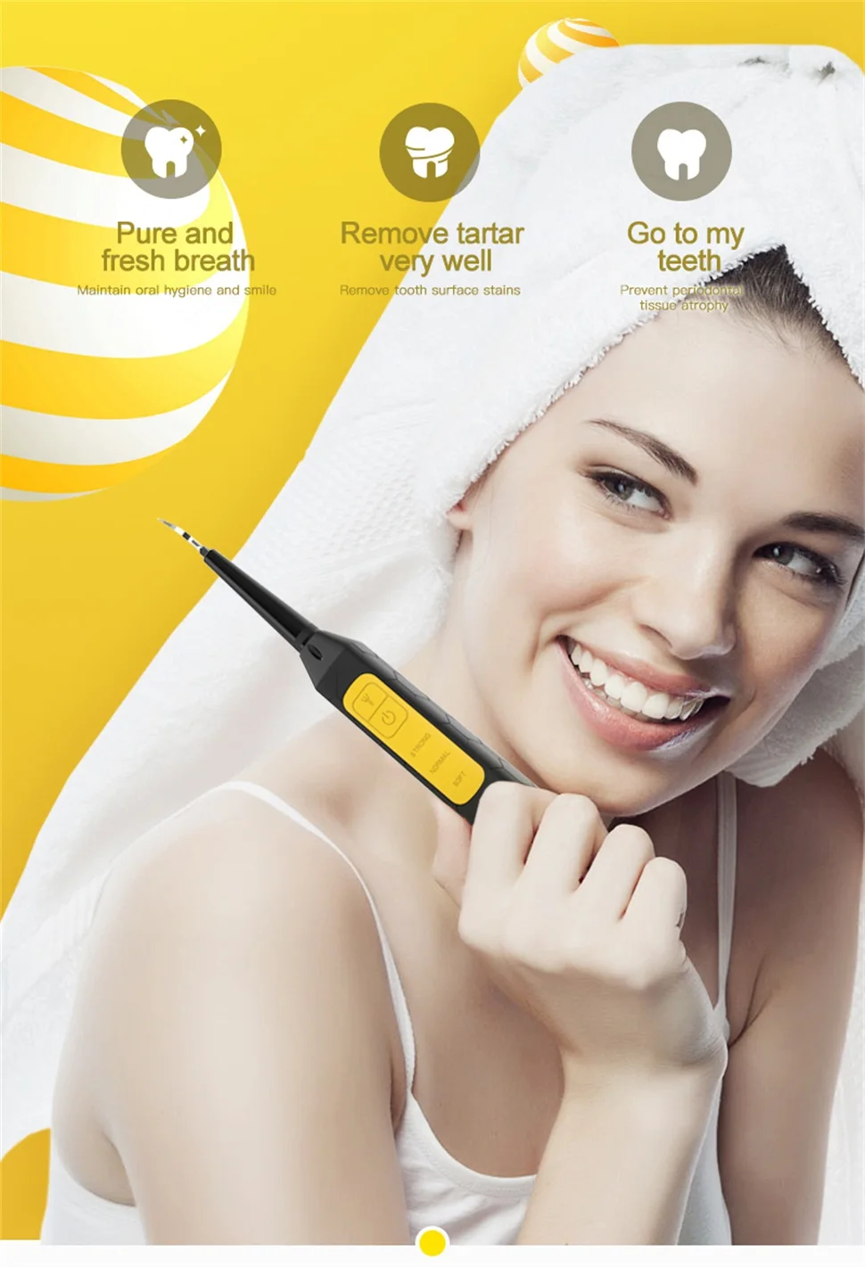 Mini escarificador Dental eléctrico Ultra sónico, limpiador de cálculo Dental, manchas de dientes, sarro, Kit de blanqueamiento Dental, herramienta para eliminar