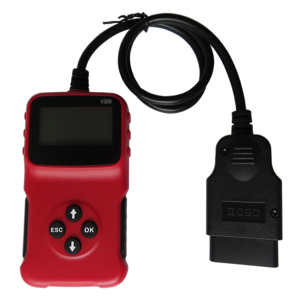 

Newest V309 OBDII Auto Diagnostic-Scanner Handheld ELM327 OBD2 Car Diagnostic Repair Tool Erase/Reset Fault V-309 Code Reader