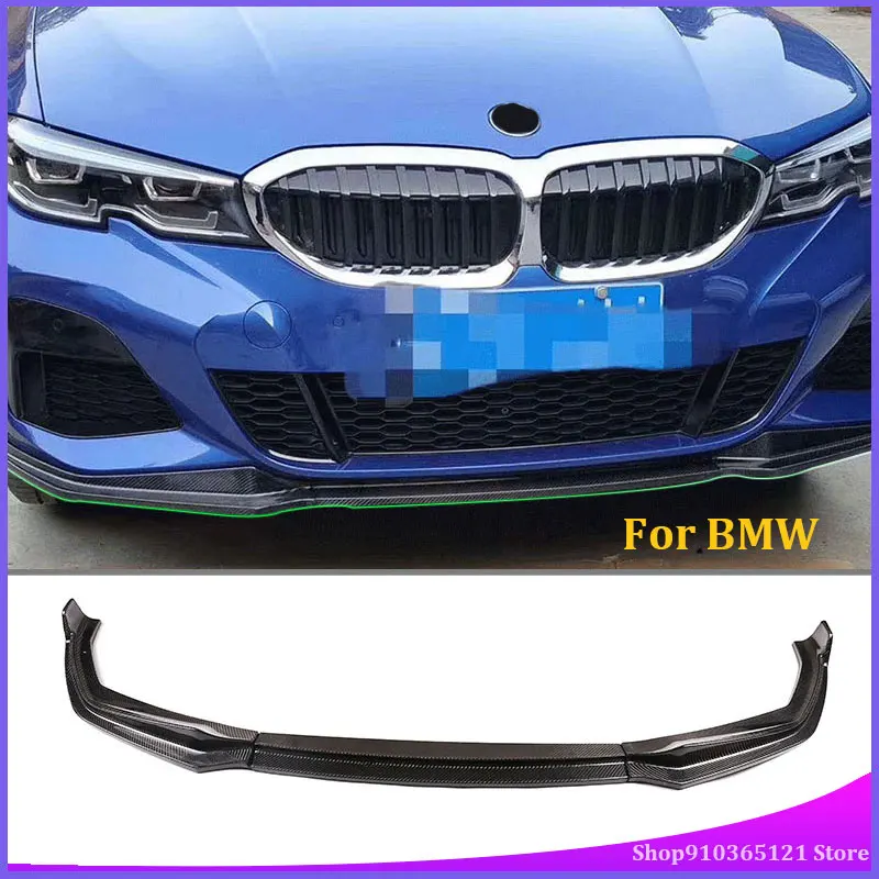 For Bmw 3 Series G20 G28 Under The Head Protection Trim (Three-Section) Front Lip Real Carbon Fiber Car Exterior Modification