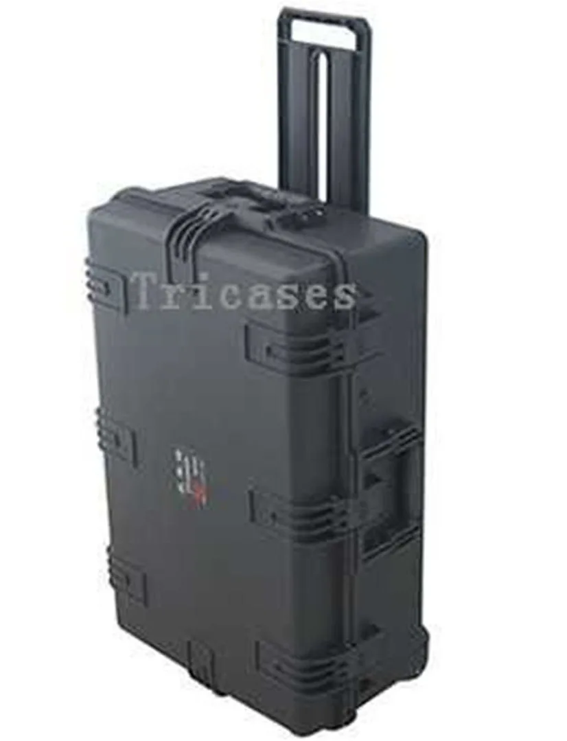 Tricases fábrica de plástico duro grande mala trole ferramenta caso com cubo espuma m2950 à prova dwaterproof água