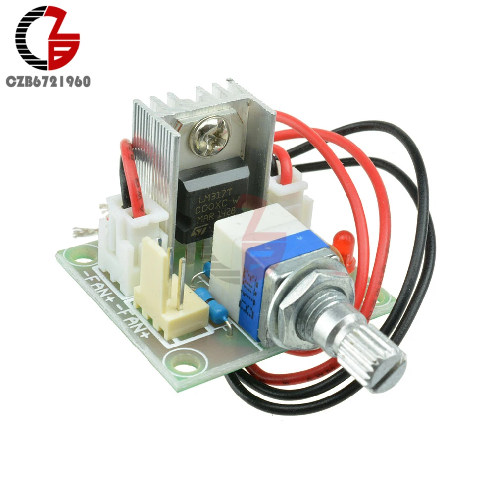 LM317 Voltage Regulator DC Motor Speed Controller Regulator Smooth Soft Start Brushless Motor Speed Control Power Regulator