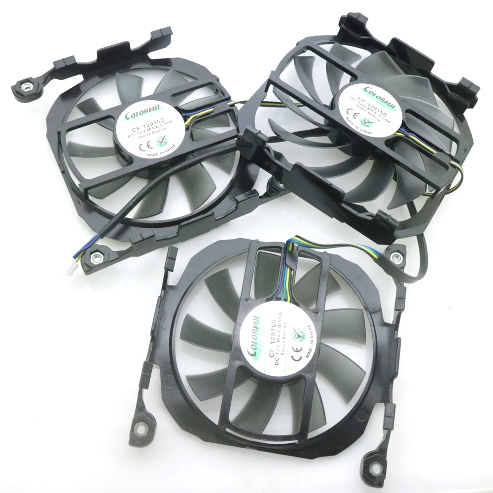 CF-12915S DC12V 0.35A 85mm 75mm VGA Fan For INNO3D GTX760 GTX670 GTX680 GTX660ti Graphics Card Cooling Fan