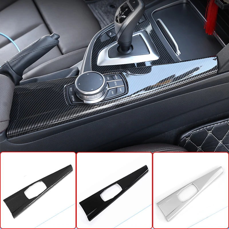 

For BMW 3 Series GT F30 F33 F34 F36 13-19 ABS Carbon Fiber Multimedia Panel Cover Trim Decoration Protection Car Accessories LHD