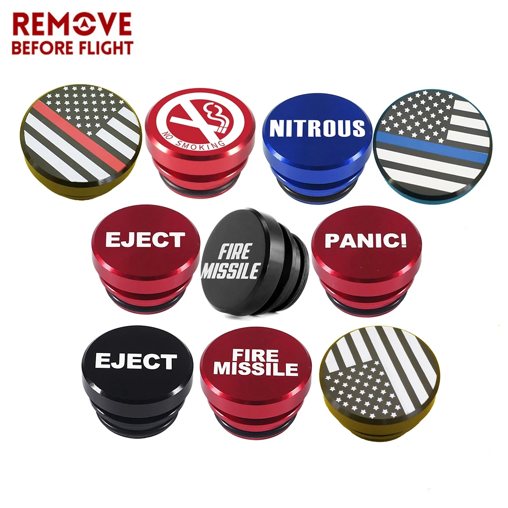 

12V Universal Car Cigarette Lighter Button Cover Accessories No Smoking Fire Missile Eject Button Car Cigarette Lighter Plug