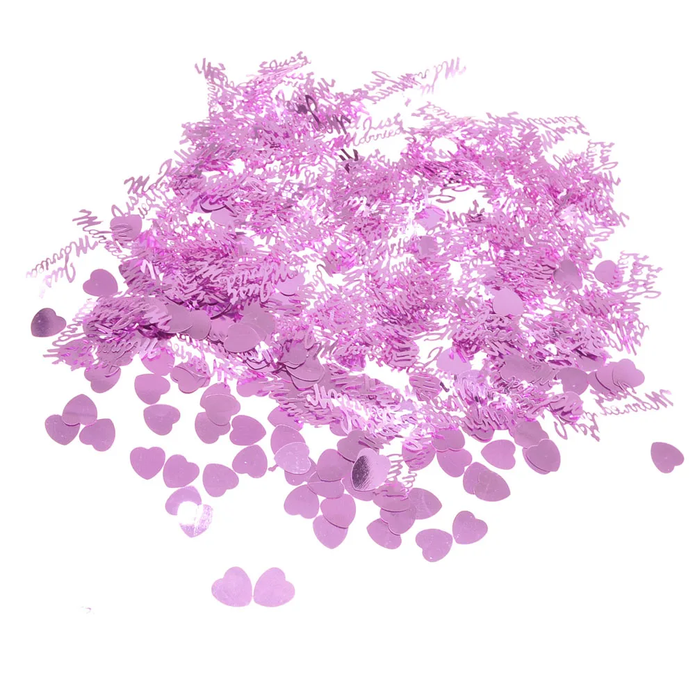 15g Hochzeit Dekore Nur Verheiratet & Herzen Rose Gold Silber Rot Konfetti Braut Dusche Scatter Jahrestag Partei Liefert – Detail 6