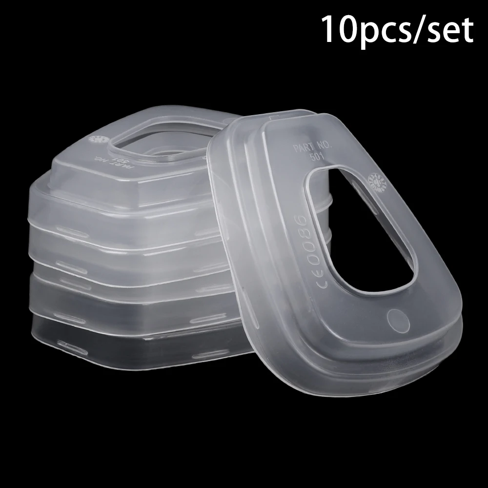 10PCS 501 Filter Retainer Plastic Cover For 3M 501 6800 6001 5N11 5P71 7502 6200 dust Gas Mask part Safety Respirator