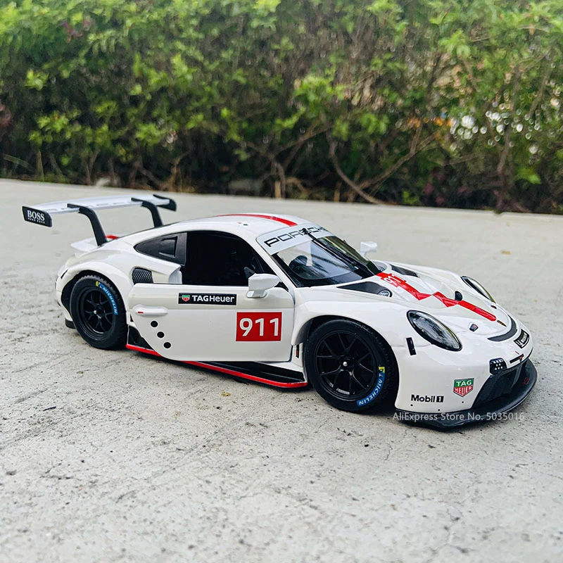 Bburago 1:24 Porsche 911 RSR racing edition die casting alloy car model Art Deco Collection Toy tools gift factory authorization