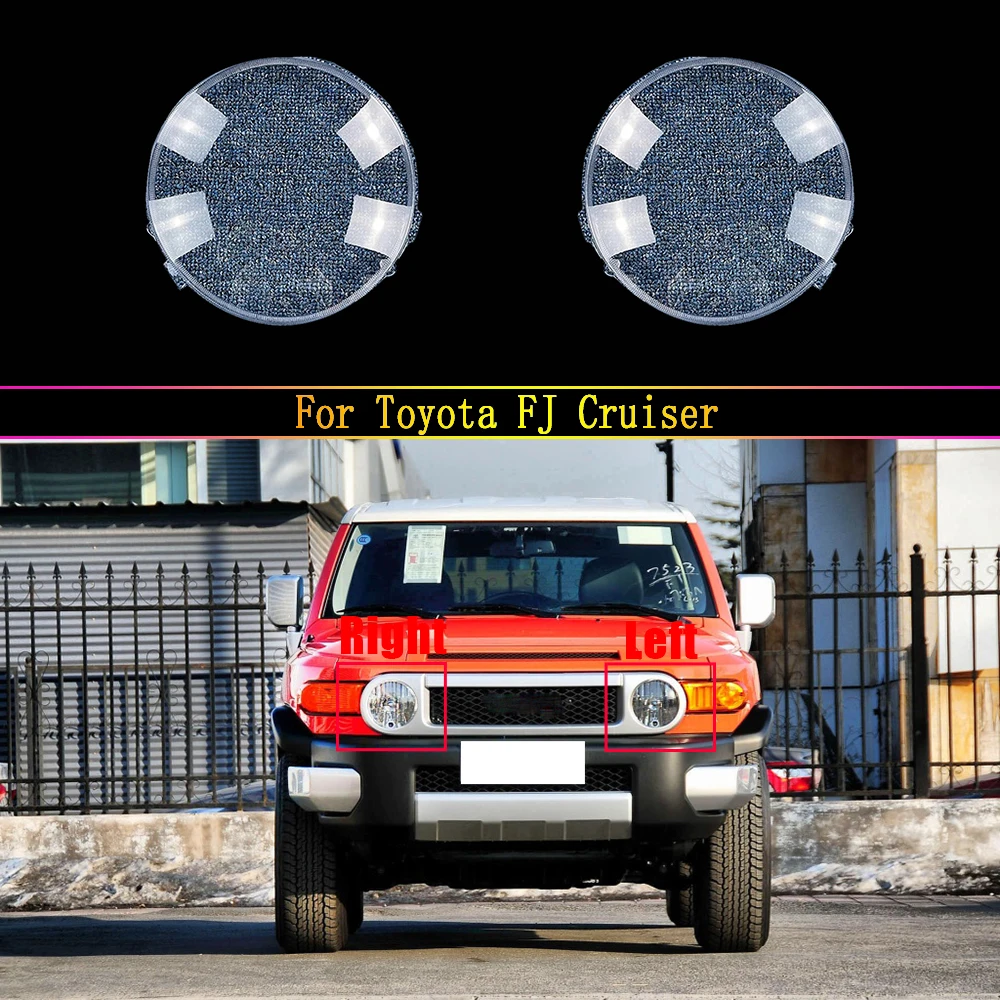 

For Toyota FJ Cruiser Front Headlight Cover Transparent Lampshade Lamp Lens Headlamp Shell Plexiglass Auto Replacement Parts
