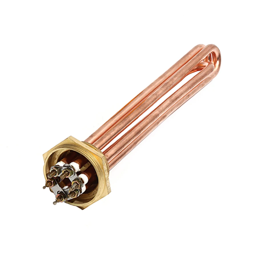 1 1/4 Inch/DN32 All Copper Material Water Heating Element 110V/220V/380V 3KW/4.5KW/6KW/9KW/12KW Electric Heating Element