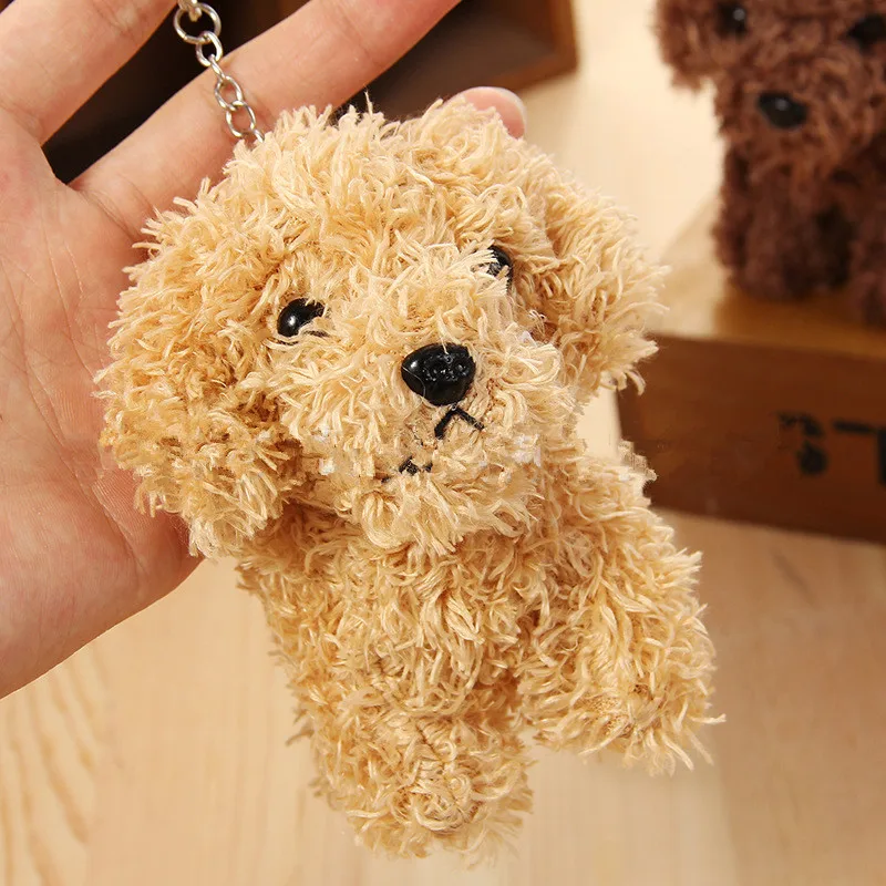 10CM Kawaii Puppy Teddy Plüsch Spielzeug Weiche Stofftier Simulation Hund Puppe Nettes Spielzeug keychain