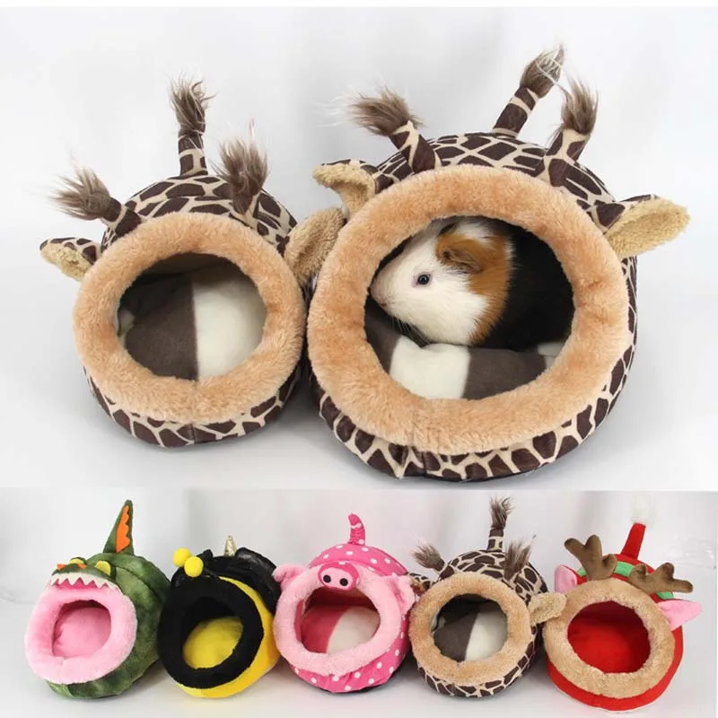 

Warm Small Pet House Hamster Sleeping Puppy Kitten Home Bed Soft Guinea Pig Nest Bed Mini Animals Hedgehog House Bed Christmas