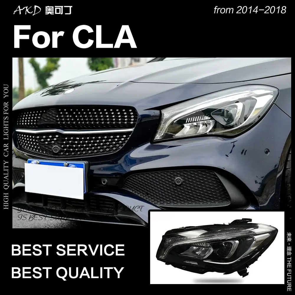 Car Styling Head Lamp for W117 CLA200 Headlights 2014-2018 CLA260 LED Headlight DRL Signal led Projector Lens Auto Accessories