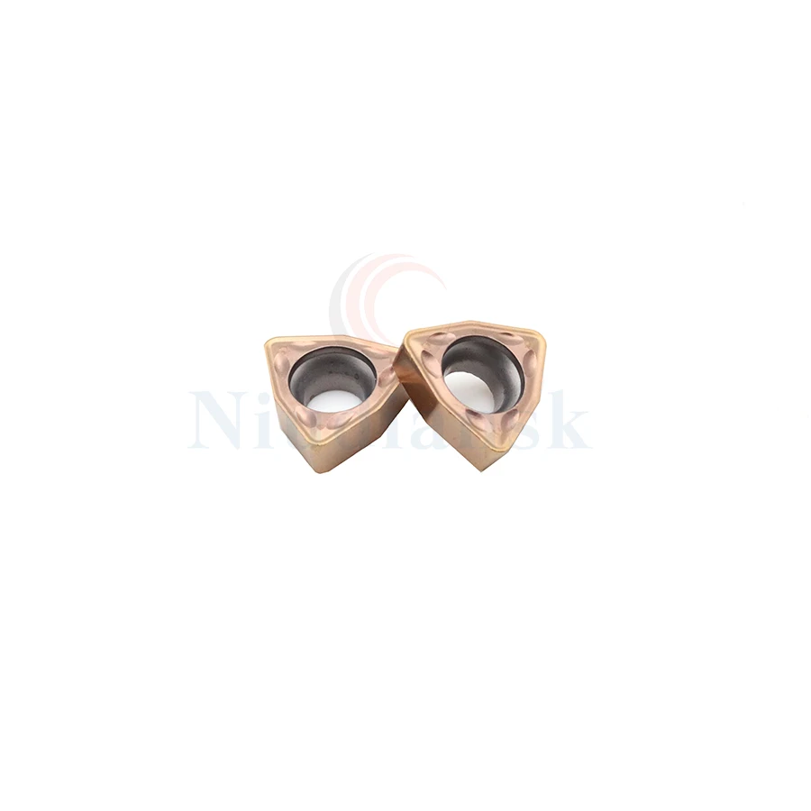 WCMX040208FN ACZ330 كربيد آلة خرط تعمل بالتحكم الرقمي بواسطة الحاسوب معالجة تحول إدراج عالية الجودة مقحمة تقطيع مقاومة للاهتراء U الحفر تحول شفرة