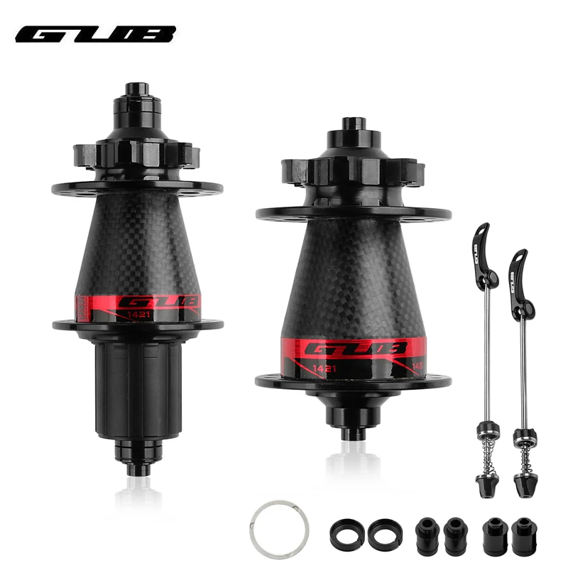 GUB MTB Quick Release Set 32 H Disc Brake QR 4 Bearings Mountain Bike Hubs Carbon Fiber + Aluminum Alloy 8-13 Speed Parts