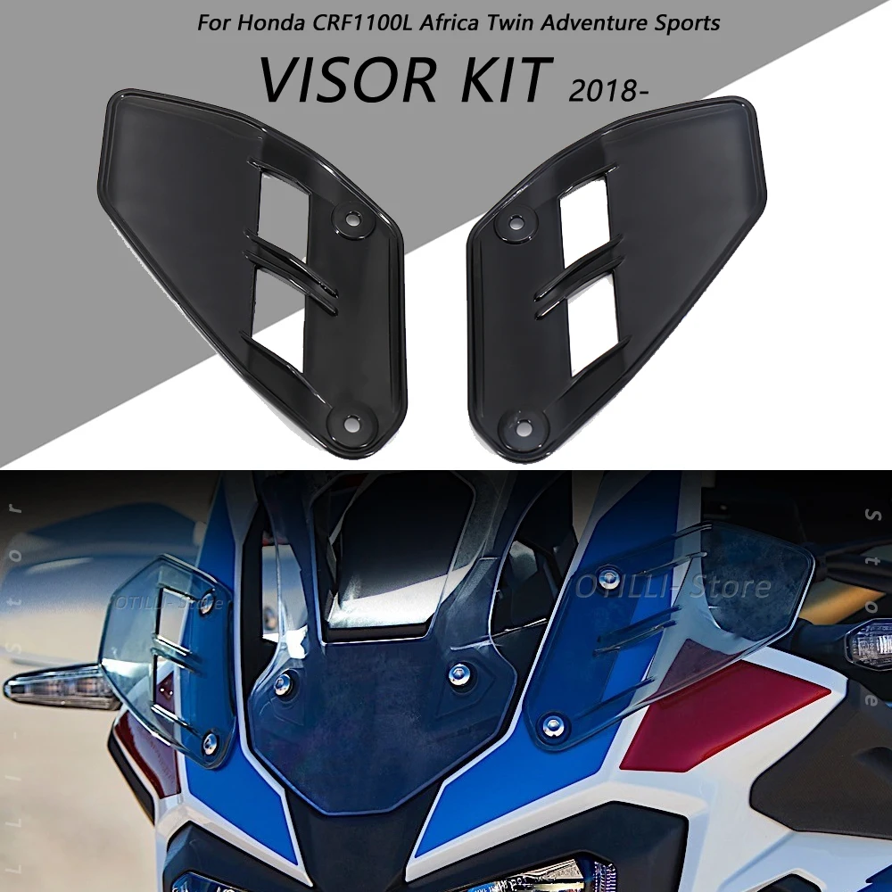 

Visor Kit Motorcycle Windshield Upper Deflector For HONDA CRF1000L Africa Twin Adventure Sports 2018 - Front Side Wind Deflector