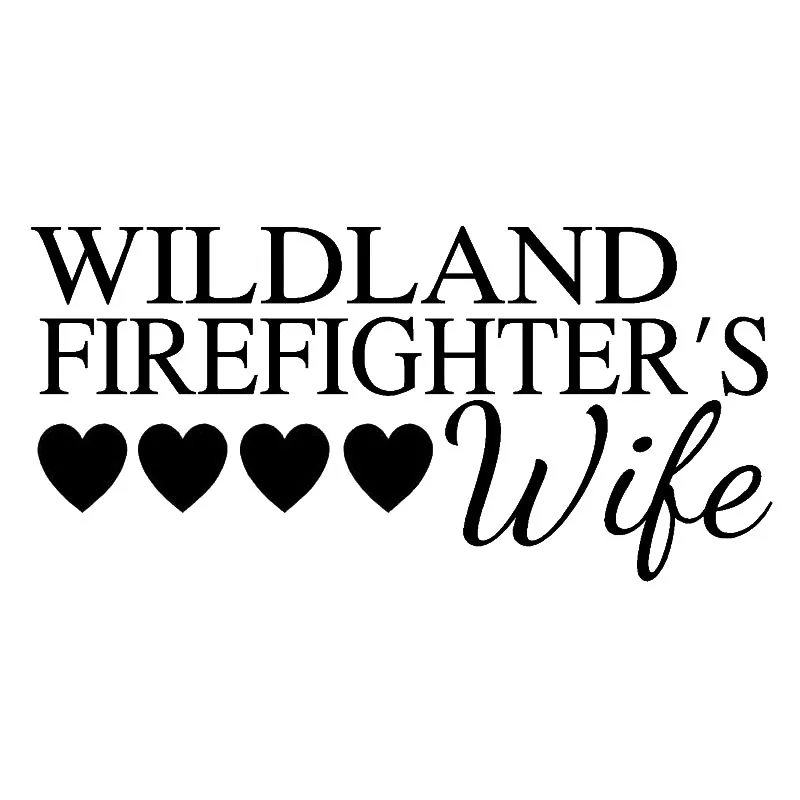 Виниловая наклейка на мотоцикл, машину, 15 х7.1 см, любовь жены пожарного, наклейки аксессуары для автомобиля