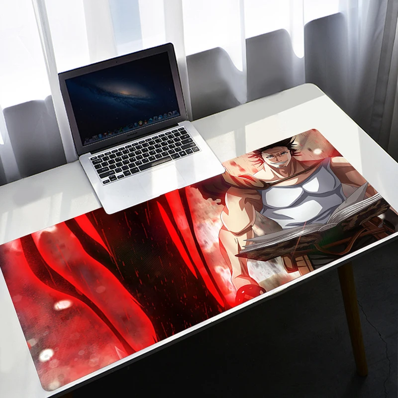 Black Clover Mouse Pad Large 900X400 Kawaii Gaming Accessories Computer Desk Mousepad XXL Non-slip Keyboard Long Big Mouse Mat