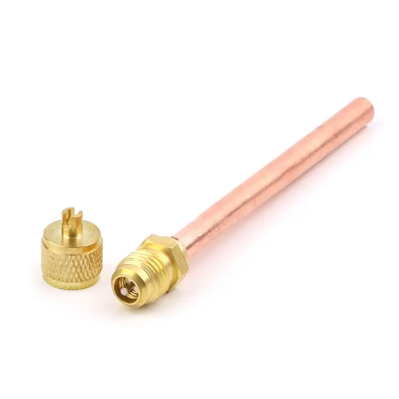 10pcs Air Conditioner Refrigeration Access Valves 6mm OD Copper Tube Filling Parts Dropship