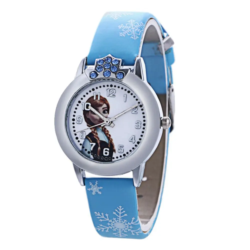 Disney Children\'s Cartoon Quartz Wristwatch Frozen Girl Boy Waterproof Quartz Watch Cute Cartoon Kids Watches Boys and Girls