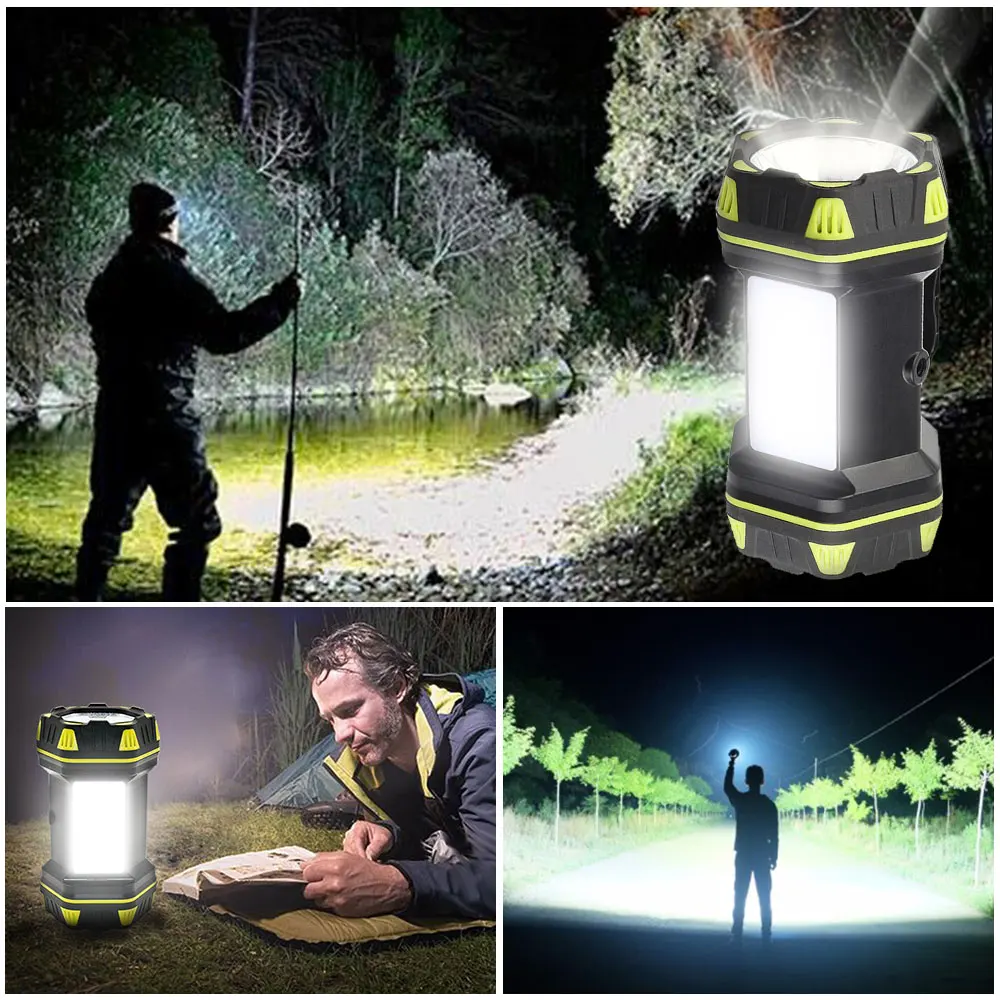 30W LED Portable Spotlight Rechargeable Outdoor Searchlight 8 Modes Waterproof LED Flashlight for Camping Night Fishing Working