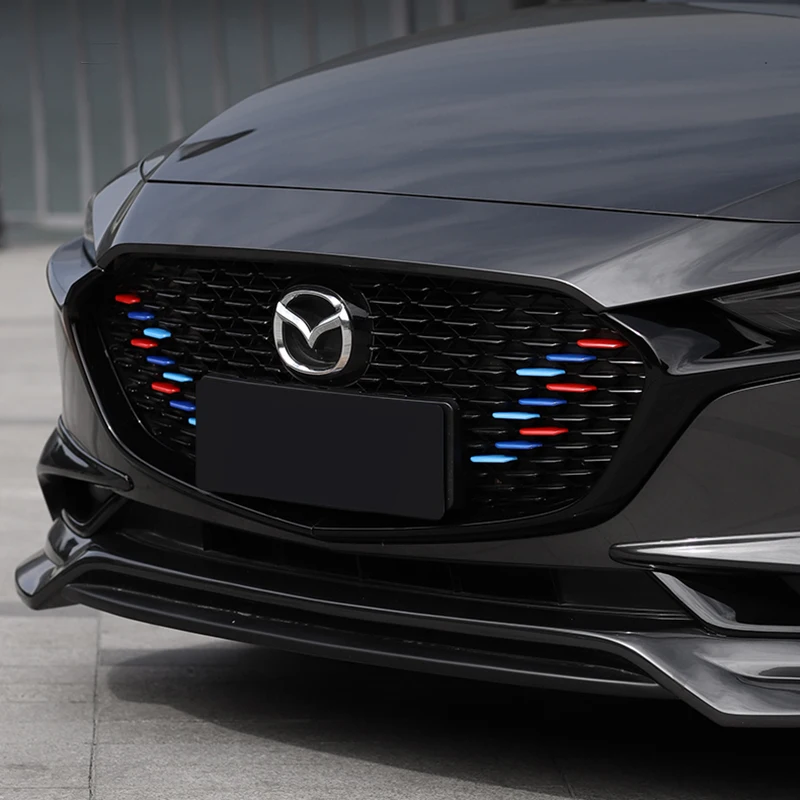 Pegatina decorativa para parrilla delantera de coche, embellecedor de Color para Mazda 3, Axela, Sedan BP, accesorios 2020, 2021, 2022, 2023