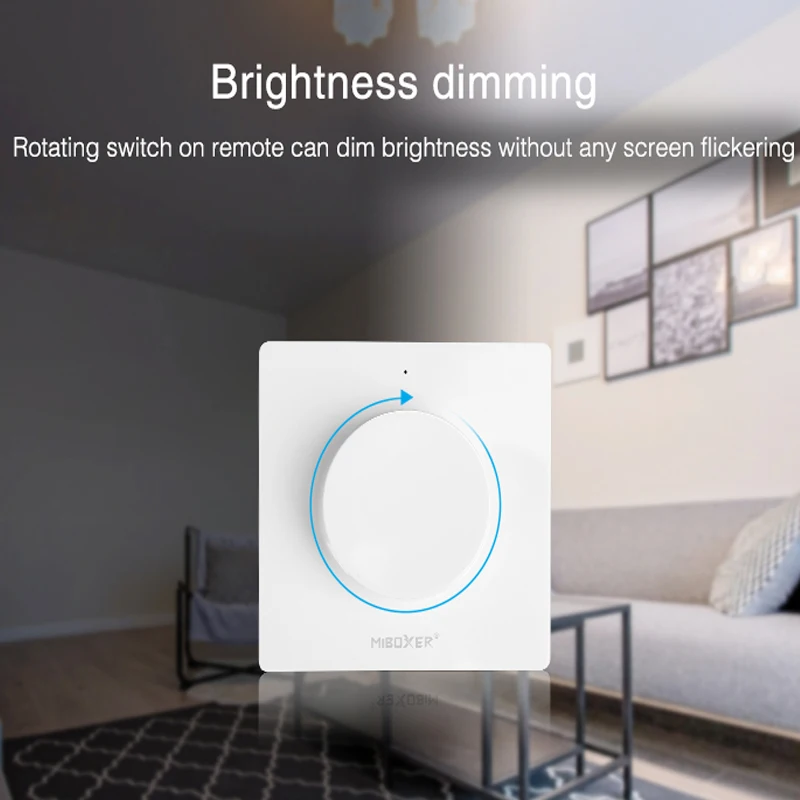 Miboxer K1 Interrupteur Rotatif Panneau Télécommande DC3V Wifi Contrôlable Gradation 2.4GHz Luminosité Couleur Température LED Ampoule