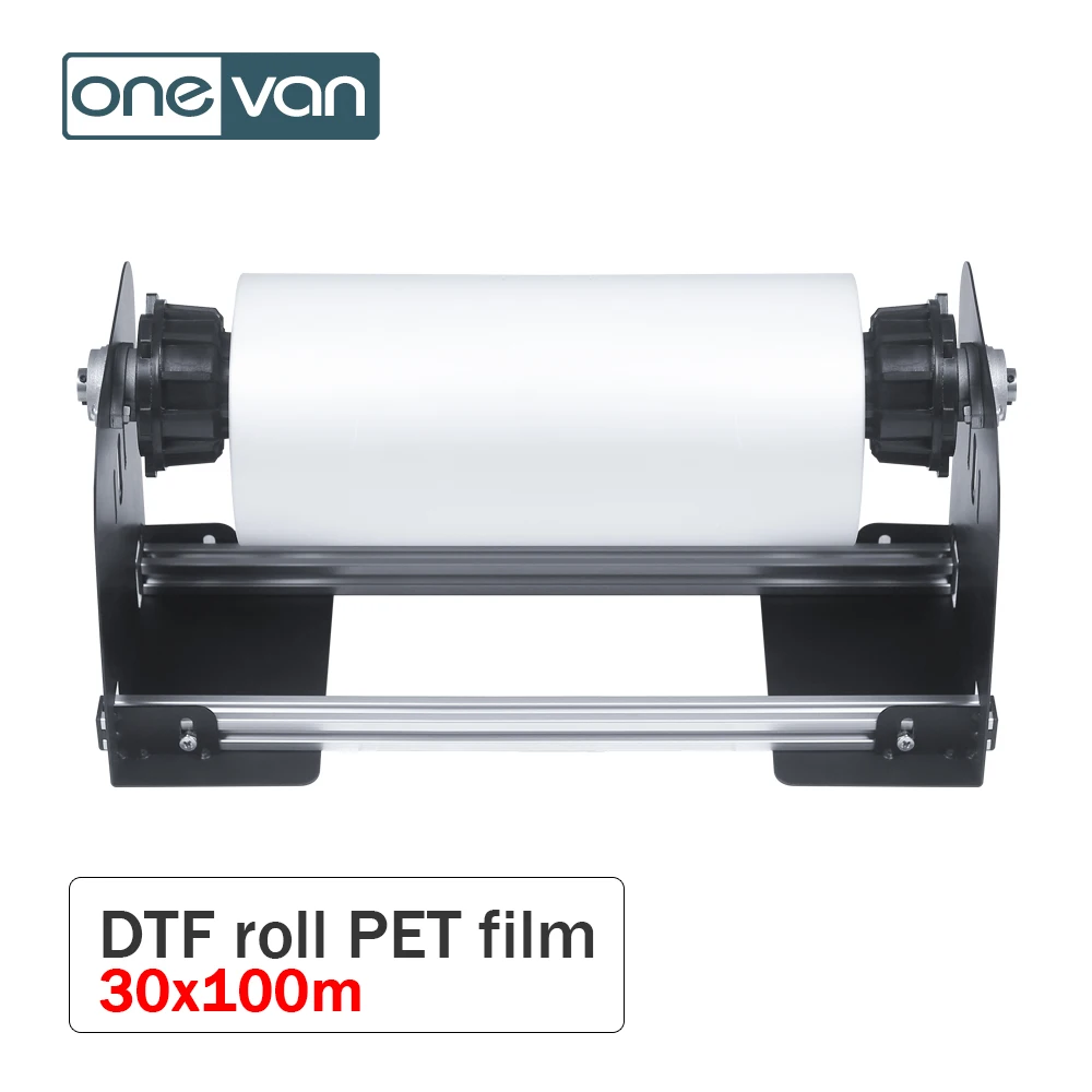 30*100m DTF PET matte roll film directly used for T-shirt clothes cotton linen polyester fiber transfer printing for Epson L1800