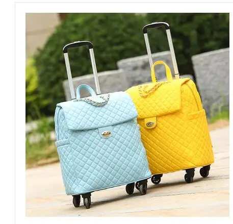 PU Women travel Trolley Bags  wheels Wheeled Luggage bag Cabin rolling luggage suitcase for woman Trolley Suitcase wheeled Bags