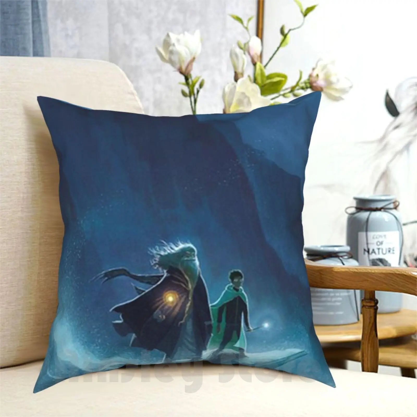 Magic Moon Pillow Case Printed Home Soft Throw Pillow Movies Fantasy Fantasy Movies Olivanders Diagon Alley Alley Best