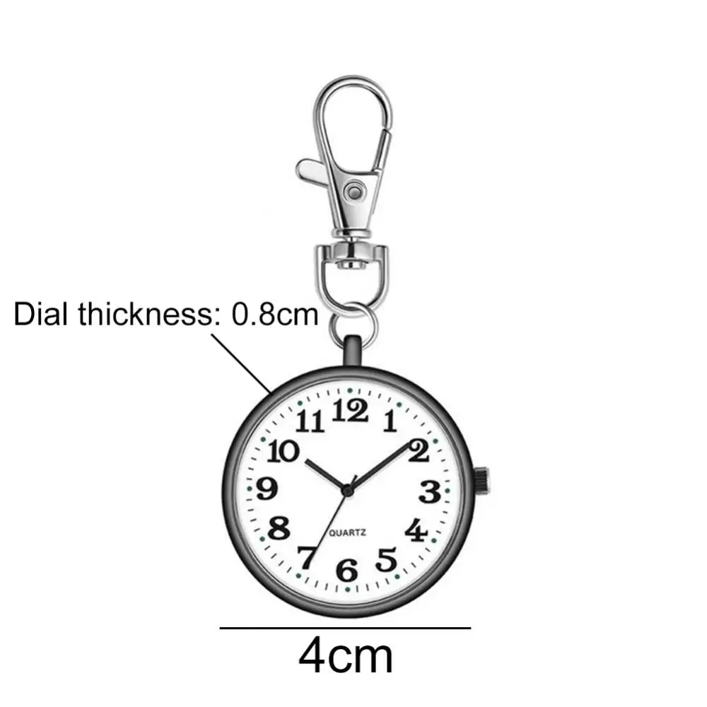 Hot Sell Fashion Unisex Round Dial Quartz Analog Nurse Medical Keychain Pocket Watch Nurse Keychain Pocket Watch Man Women Gifts