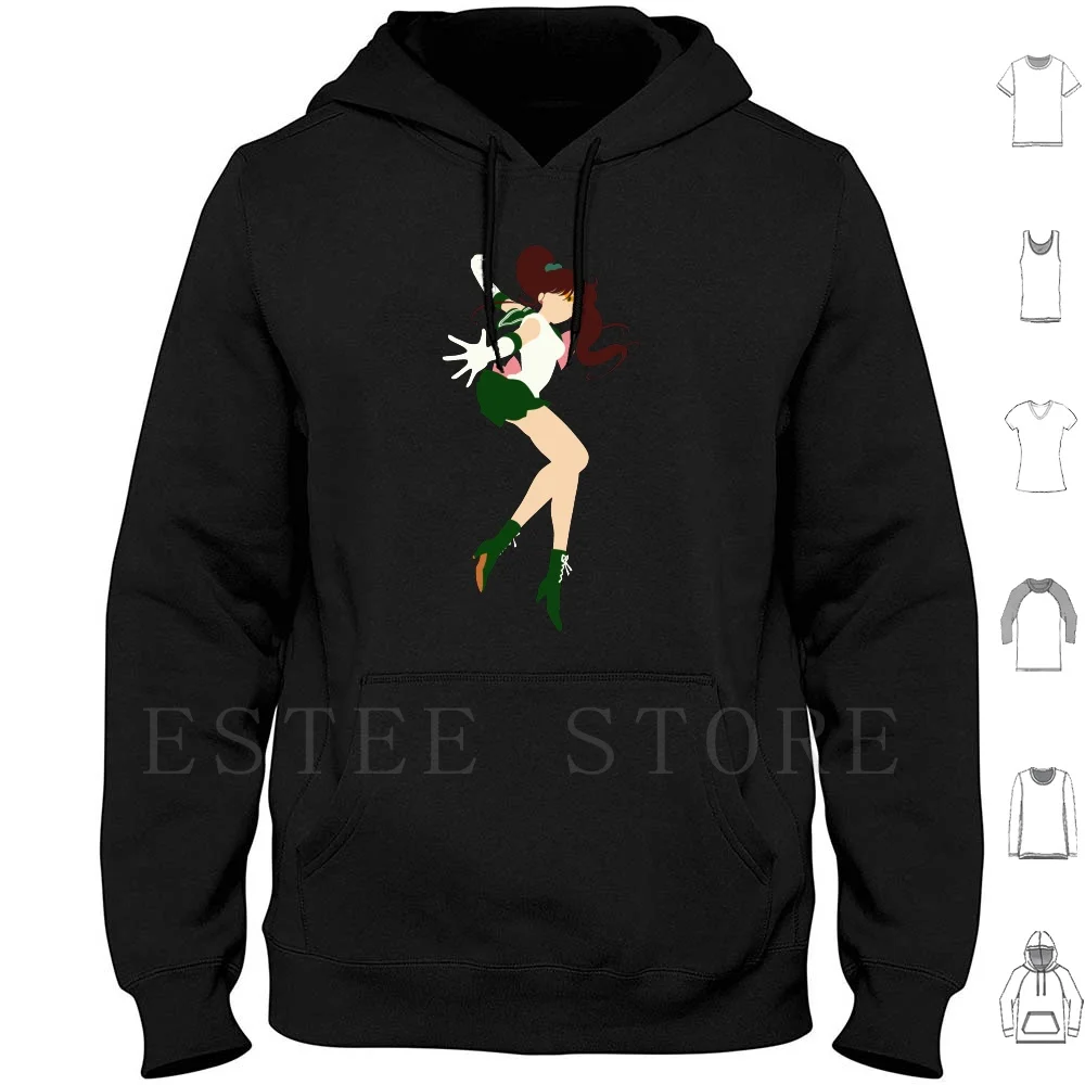 Sailor Jupiter Hoodie Long Sleeve Jupiter Sailor Jupiter Makoto Lita Sailor Scout Sailor Scout Characters Anime Manga Venus