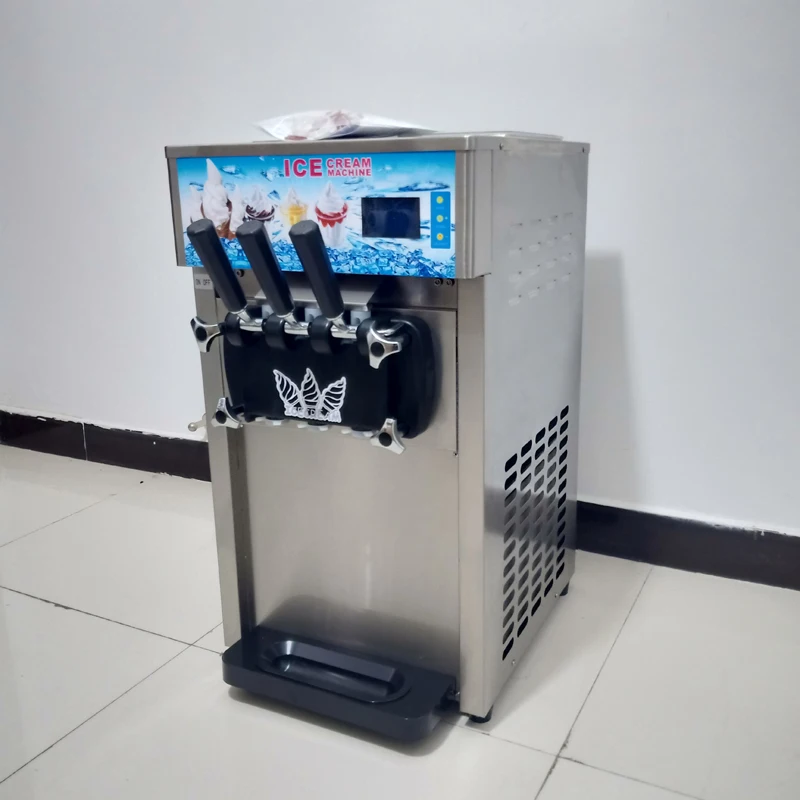 

Three Colours Soft Ice Cream Machine For Ice Cream Used For Dessert Shop Stainless Steel Ice Cream Machine BL25Y