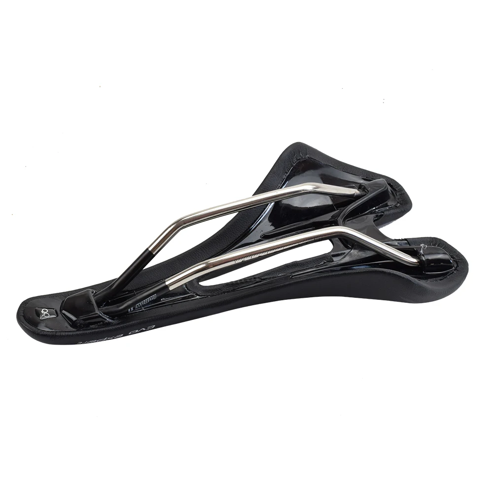 Ultralight MTB Folding Bicycle Saddle Ti Base EVO PU Hollow Breathable 270x140mm Titanium Rail Road Mountain Bike Saddle Seat