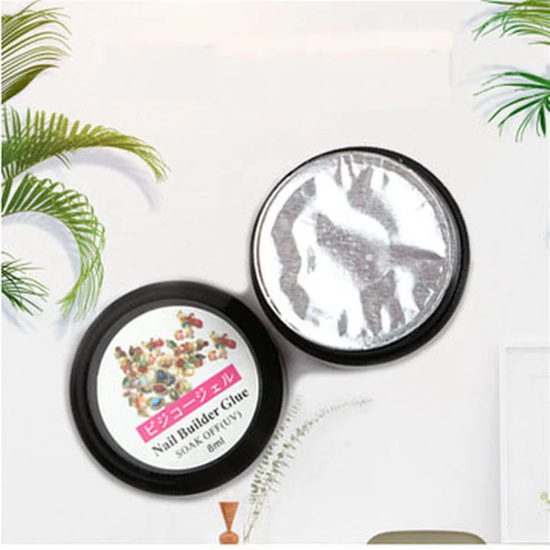 8ml Nail Art Rhinestone Gel Glue Professional Diamond Sticky Adhesive UV Gel Nail Polish Glue DIY Crystal Gem Jewelry Decoration