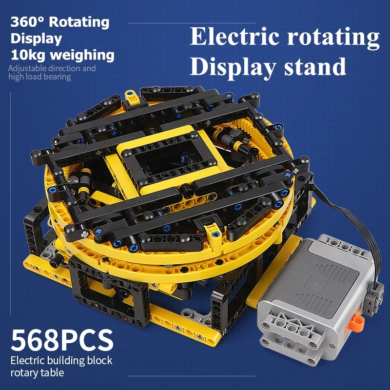 Support de plateau tournant à affichage motorisé MOC 22252, Technicc rotatif électrique Compatible avec blocs de construction en brique, jouets cadeaux, en STOCK