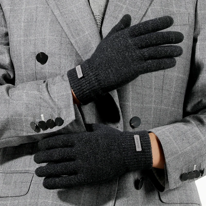 Gants d'équitation en laine à haute élasticité coupe-vent pour hommes et femmes, coordonnants, chauds, écran tactile, chaussures de sport, dames, extérieur, hiver, 2024